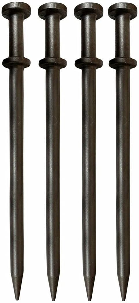 TentAndTable Double Head Metal Tent Stakes Heavy Duty Steel Ground Stake, Versatile Spikes to Anchor Commercial Inflatables, Event Party Tents, and Outdoor Camping Shelters, 1 x 20 Inch, 10 Pack