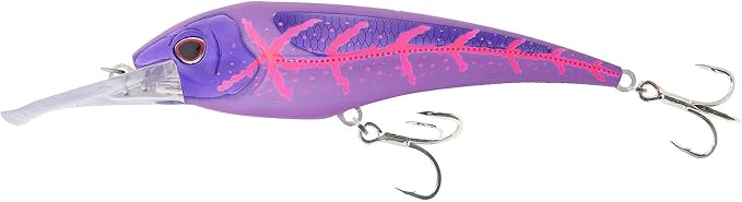 Nomad Design DTX Minnow with Patented Autotune System - Distressed Baitfish Swimming Action, BKK Diablo