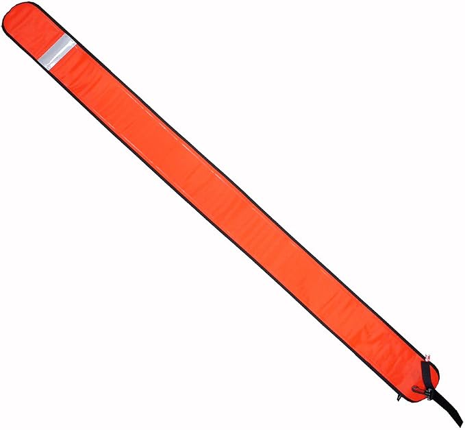 Scuba Choice Surface Marker Buoy (SMB) High-Visibility Dive Signal Tube, Durable Nylon TPU, Compact & BCD-Compatible, Easy Oral Inflator for Diving, Freediving & Underwater Safety