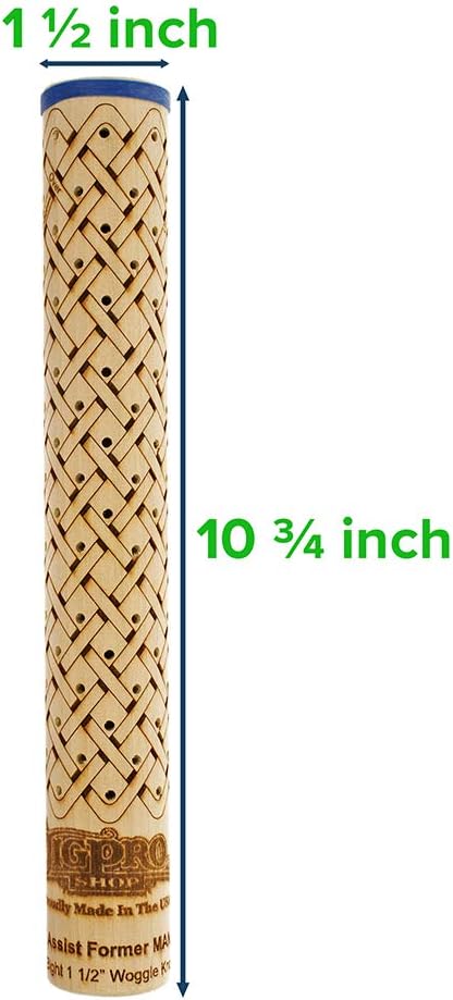 Easy Assist Mandrels – Knot Tying Tool – Includes Pins and Rubber Bands (1 1/2 Inch, 7 Bight)