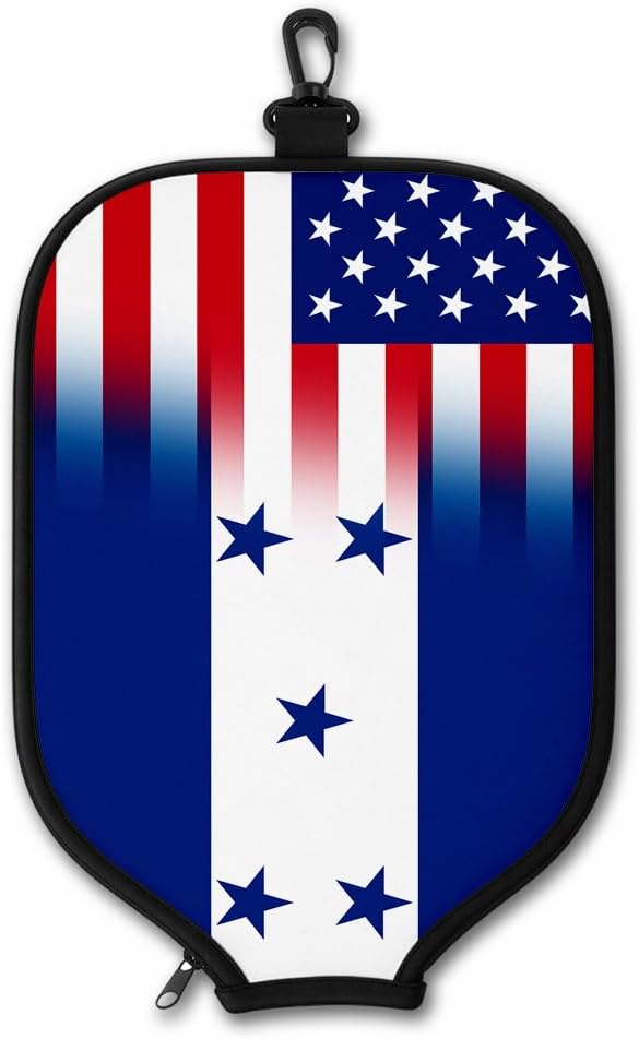 ExpressItBest Pickleball Paddle Cover, Neoprene Paddle Protector with Zipper and Snap Hook, Fits Most Standard Pickleball Paddles