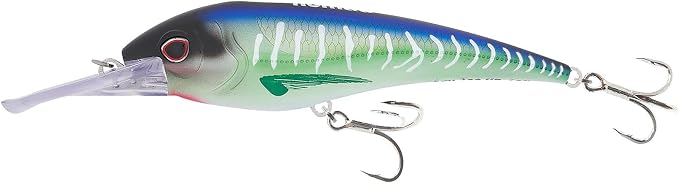 Nomad Design DTX Minnow with Patented Autotune System - Distressed Baitfish Swimming Action, BKK Diablo