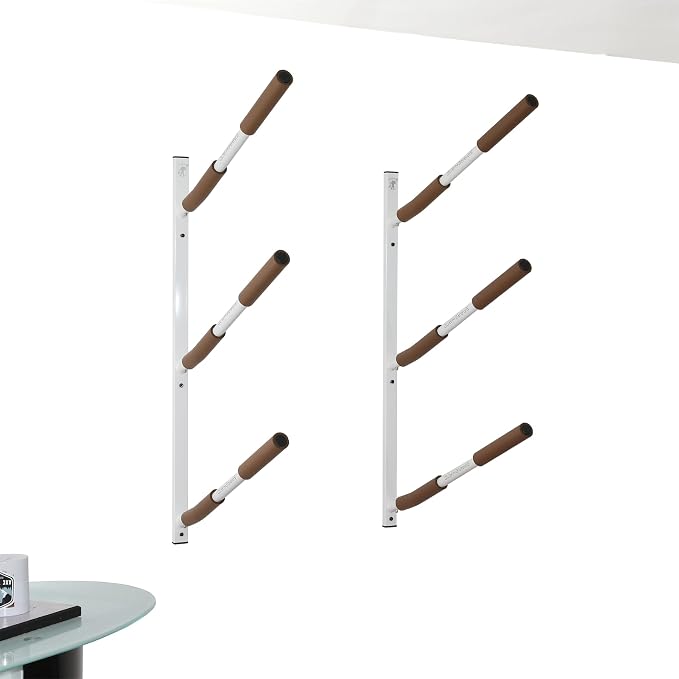 SPAREHAND Premium Edition: All Climate Wall Mount Hybrid Rack for SUPs and Kayaks