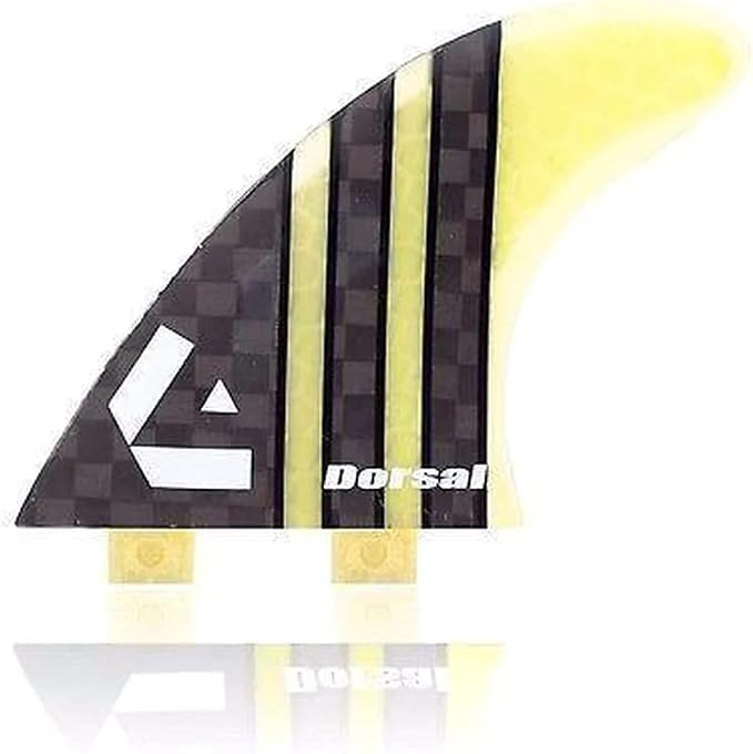 DORSAL Surfboard Fins Thruster 3 Set FCS Compatible with Carbon Honeycomb Hexcore