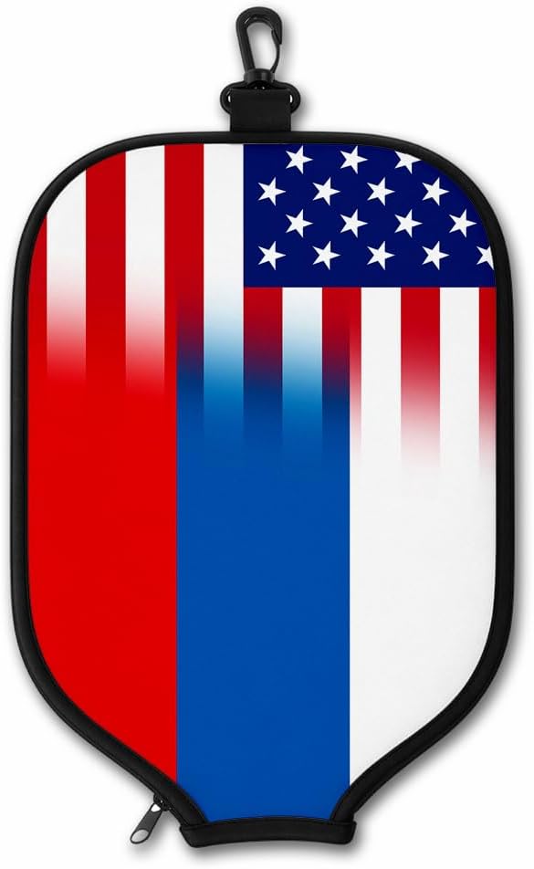 ExpressItBest Pickleball Paddle Cover, Neoprene Paddle Protector with Zipper and Snap Hook, Fits Most Standard Pickleball Paddles