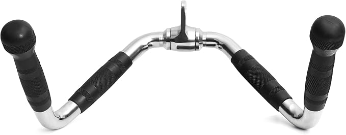 LAT Pull Down Bar Attachment: LAT Pulldown Tricep Bar for Strength Training - Multi-Exerciser Cable Machine Attachment Bar