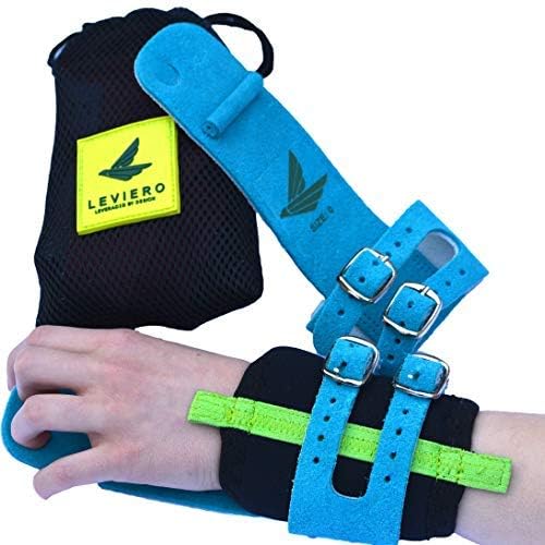 Gymnastics Grips Set, Grips for Gymnastics Girls, Dowel Grips with Soft Leather, Double Buckle Wrist Closure, and Adjustable Finger Holes, for All Ages
