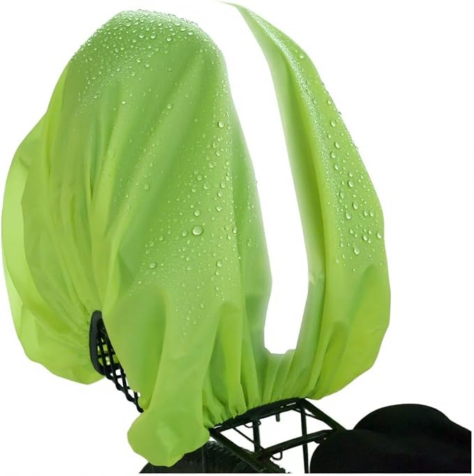 70L Bike Basket Cover Reflective for 120 Accordion Backpack Rain Cover Green