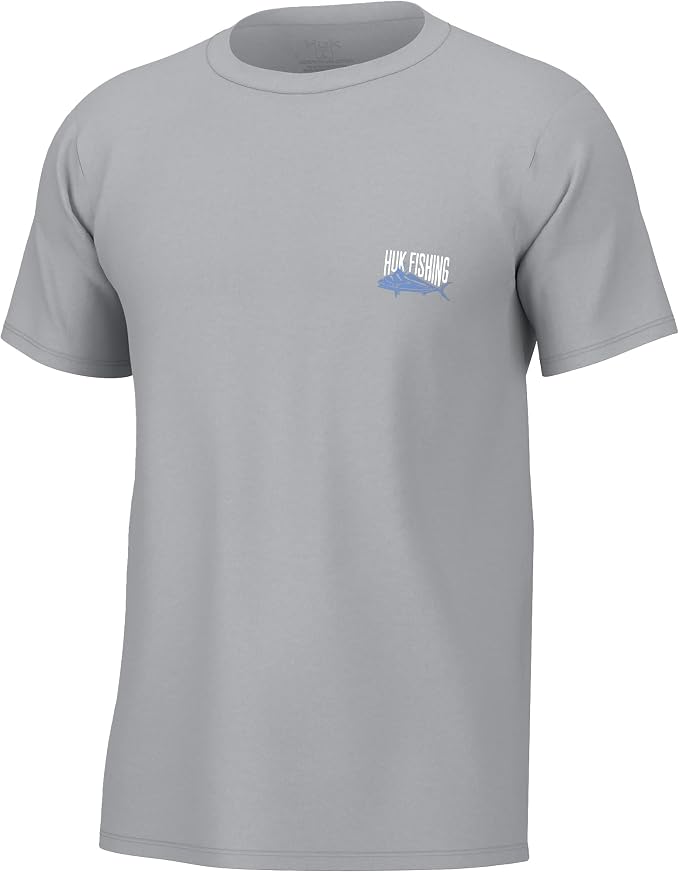 HUK Mens Performance Fishing Logo Tee, Short Sleeve T-Shirt for Men