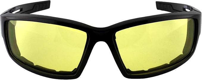 Birdz Eyewear Swoop Anti-Fog Padded Motorcycle Sunglasses Riding Glasses 3 Pairs Black Frame Lenses for Day & Night ANSI Z87 .1