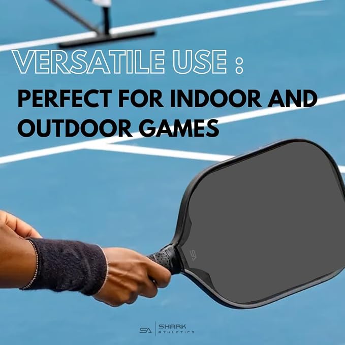 Shark Stealth Quiet Fin Noise-Reducing Paddle Cover for Pickleball, Contains Pads for 2 Paddles