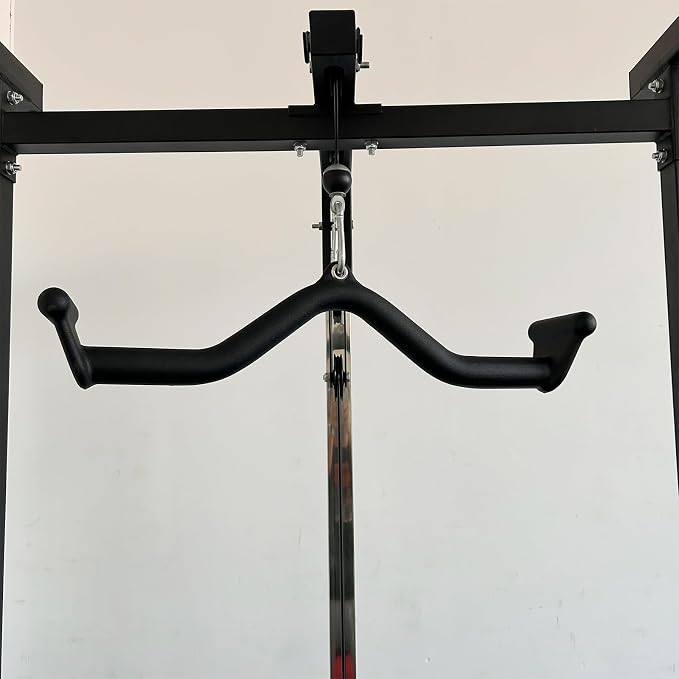 BLUSLM Lat Pull Down Bar T bar Row Attachment, V Bar Tricep Lat Pulldown Attachments, Back Strength Training Bar for Home Gym Exercise Cable Machine Attachments