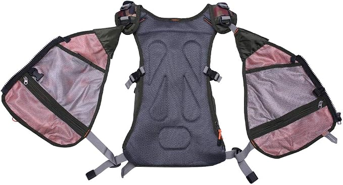 Raprance Fishing Vest for Men and Women Outdoor Activity Fly Bass Fishing Vest Backpack (Army Green,FV02)
