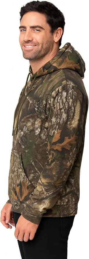 Bell Rangers Realtree APX Camo Hoodie Men & Women - Premium Fleece Hunting Gear with Zippered Pocket