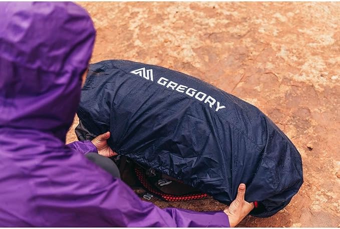 Gregory 30L Waterproof Raincover for Backpacking/Hiking Bags, Obsidian Black