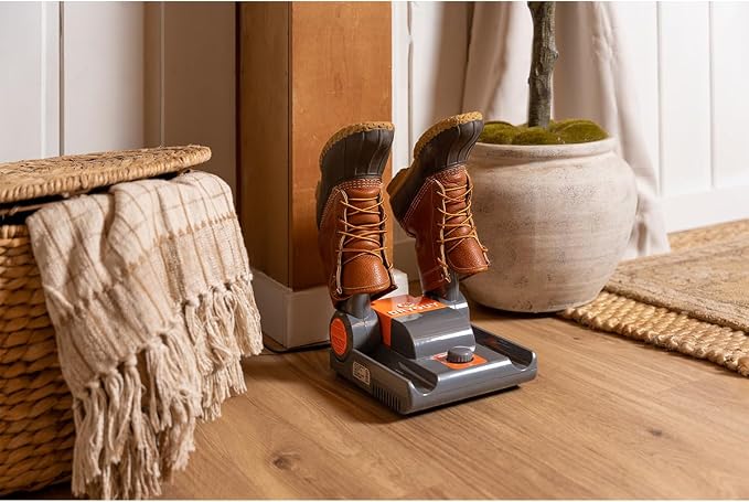DryGuy Shoe, Boot, Garment & Gear Electric Dryer, Quick Drying for Ski, Work, Sports Equipment – Energy Efficient, Odor Eliminating Design, Home or Garage Use,2 Port, Heat + Fan