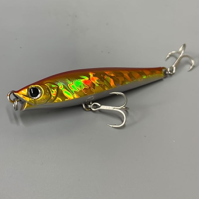 Ocean Fishing Minnow Lures 3pcs | High-Index Plastic Jerkbait Swimbaits for Bass & Trout