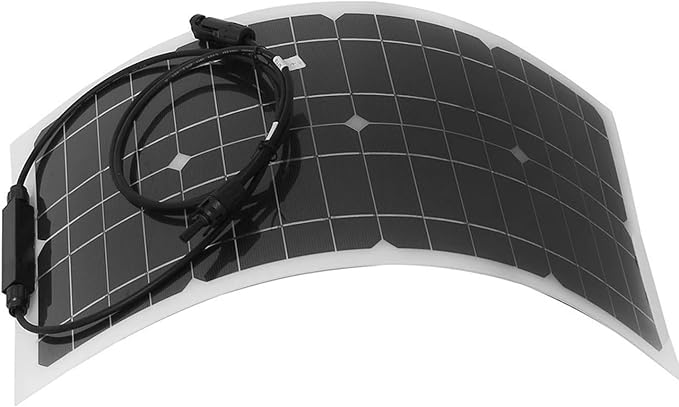FECAMOS 100W Portable Solar Panel, Lightweight 100 Watt Solar Panel Flexible Outdoor Power Supply for RV