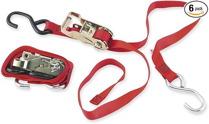 Ancra 47439-10-03 Red Rat Pak Ratcheting Tie Down, 6 Pack