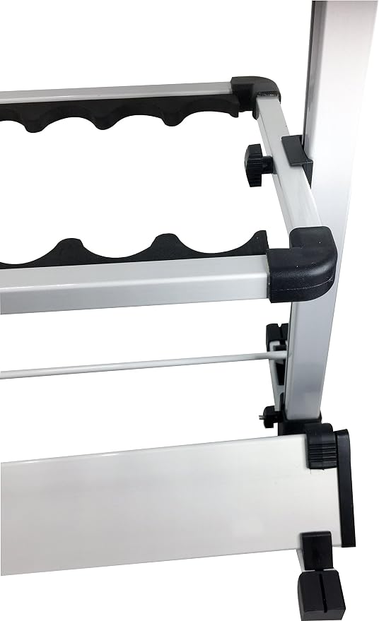 Pactrade Marine Fishing Rod Stand (12 to 24 Slots) - Fishing Pole Rack for Garage, Home, Cabin Floor | Cushioned, Lightweight, Easy-Access, Easy-Assembly | Great for Golf Clubs, Cue Sticks, and More