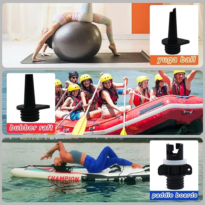 Electric Sup Air Pump, 20PSI High Pressure for Inflatables and Deflation, 6 Nozzles Sup with LCD Display for Inflator Boat, Paddle Board Surf Boats Rubber Inflatable Tents