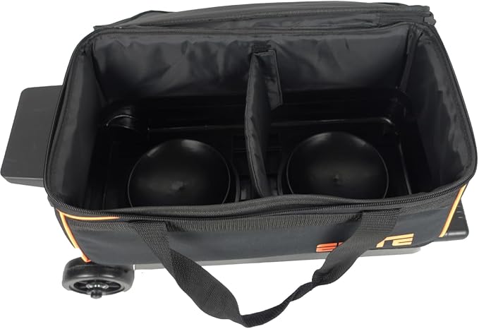 ELITE Basic Bowling Bag Double (2) Ball Roller with Rolling Wheels