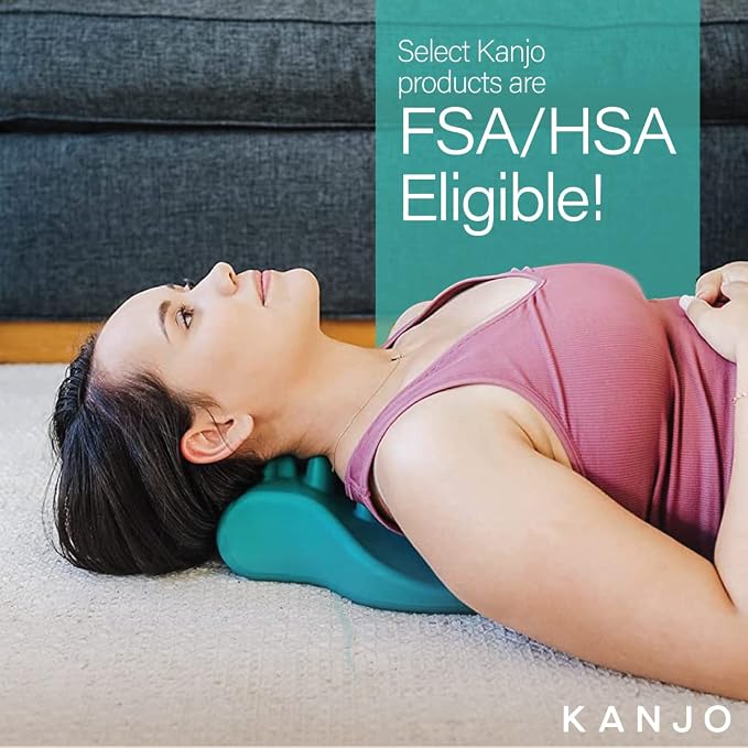 Kanjo Acupressure Upper Back Pain Relief Cushion for Back Support, Cervical Traction, and Neck Pain Relief
