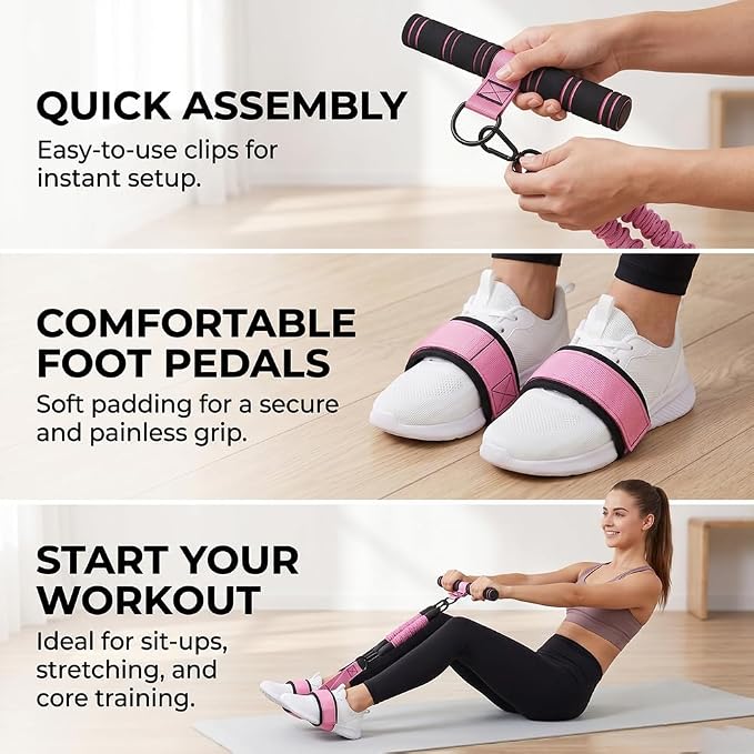 New Pedal Resistance Band with Handle, Sturdy Material, Multifunctional Adjustable, Weight 30lbs 60lbs 90lbs, Suitable for Full-Body Workouts, A Portable Fitness Tool Suitable for Both Men and Women