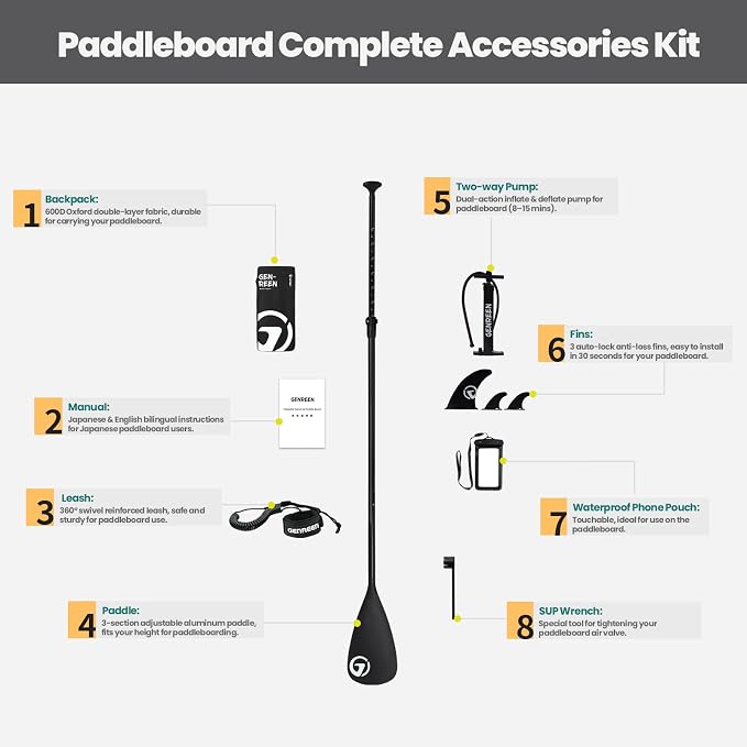 Paddle Board Stand up Paddle Board (Extra Large 11'*33/34") Newly Improved 2 Side Layers 450LBS Quality Inspection×5 (All-Season for JP customers) paddleboards Fishing Family Pet Friendly