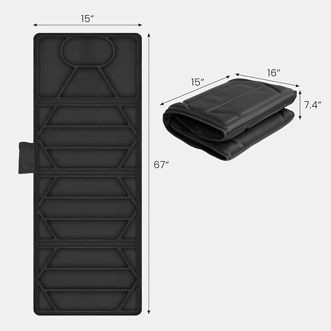 CooCoCo Massage Mat with Heat, Full Body Massage Mat with 10 Vibration Motors, Back Massager for Neck and Back, Bed Massager for Shoulder Leg, Back Massage Pad for Dad Mom, Gifts for Men Women