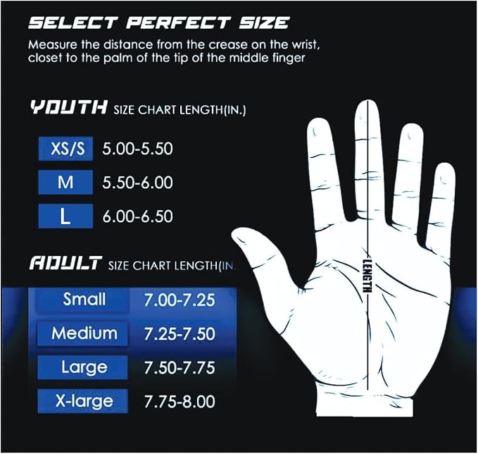 Non-Slip Tacky Football Gloves Ball Feel Sensation, Football Receiver Gloves in Youth, Adult, and Kid Sizes, Ultra Sticky Silicone Strong Palm Grip