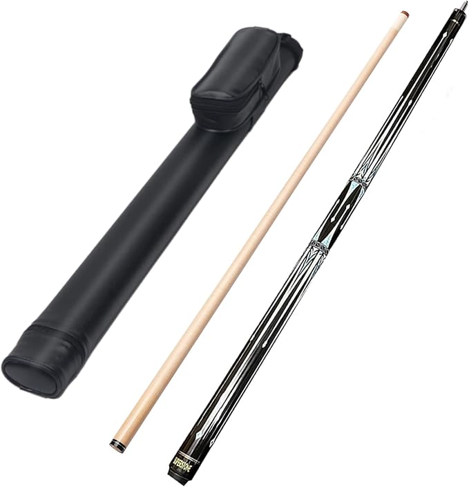 SUPERDIAMOND Pool Cue Stick Set Billiard Cue Sticks with Hard Case, 2-Pieces 58" Pool Table Sticks, 12.5 mm Tip Pool Queue,Pool Stick Set for Home Recreation, Billiards Clubs, Training