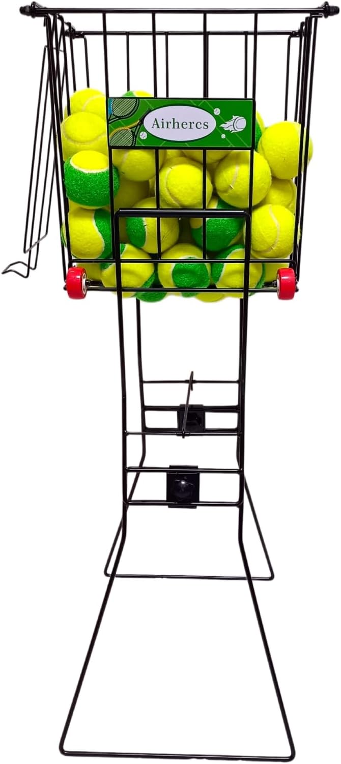 4th Improvements,Tennis Balls Hopper , Pickleball Hopper,75 Tennis Or 50 Picklel Capacity,Also As Ball Picker,Easy to Pick Up 30 Tennis Or Pickle in 1 Minute, Easily Placed in The Trunk of A Car
