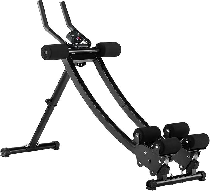 VEVOR AB Workout Machine, Ab Workout Equipment at Home Gym, Core & Abdominal Trainers for Women, 440 lbs Weight Capacity Strength Training Ab Cruncher, Foldable Adjustable Fitness Exerciser