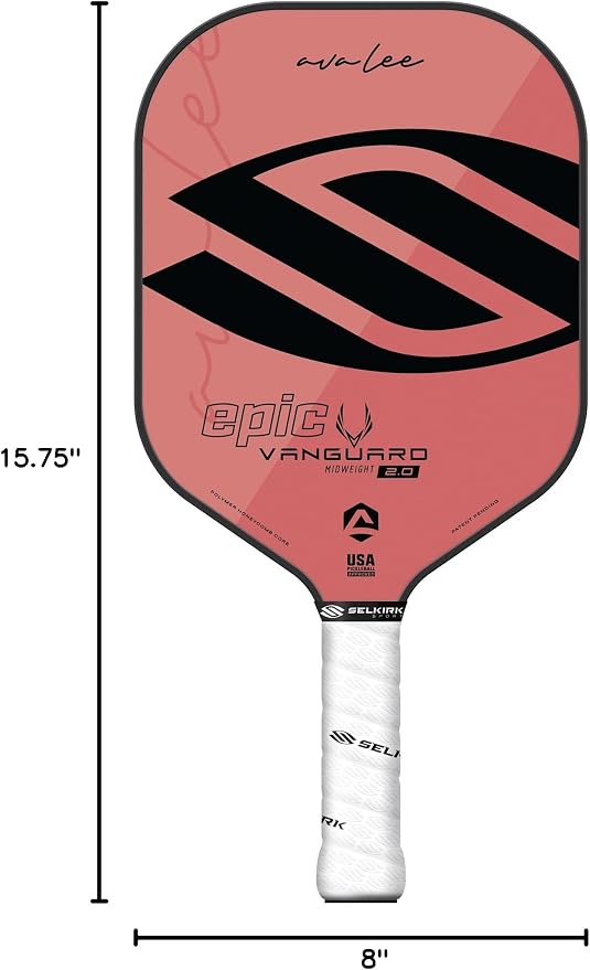 Selkirk Sport Vanguard Hybrid Pickleball Paddle | Carbon Fiber Pickleball Paddle with a Polypropylene X5 Core | Pickleball Rackets