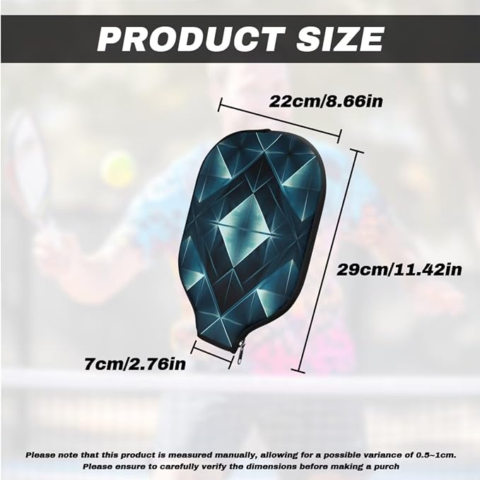 Pickleball Paddle Covers, Durable Polyeste Paddle Cover,Anti-Drop Paddle Storage Bag