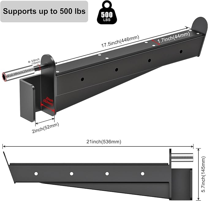 Nordic Hamstring Curl Attachment, Dip Bar, Belt Squat & Safety Spotter Arms for 2"x2" & 3"x3" Power Racks, Home Gym Strength Training Accessories