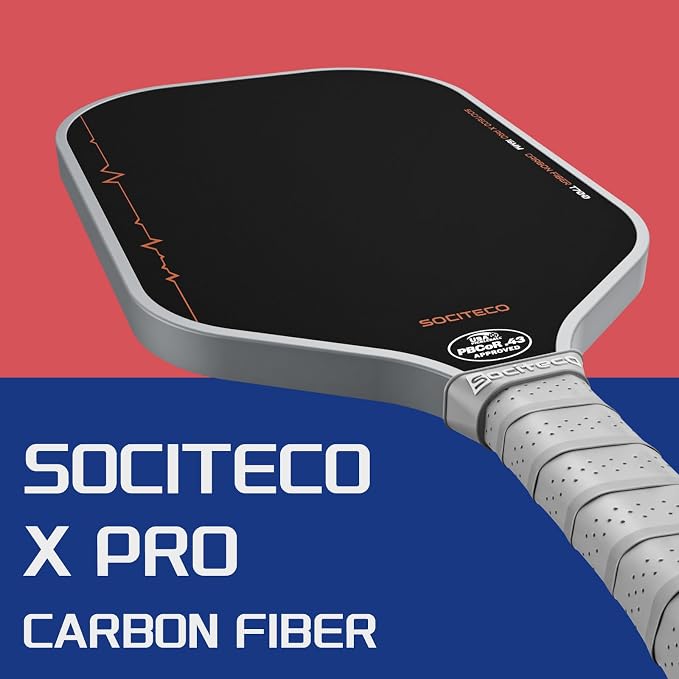 Carbon Fiber Pickleball Paddle, Thermoformed Pickleball Paddle | T700 Carbon Fiber, Thermoformed Unibody, 16mm Honeycomb Core, Foam Edge Wall, Elongated, Intermediate and Competitive Player