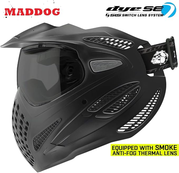 Maddog Dye SE Special Edition Paintball Mask Goggle System | Replaceable SLS Thermal Dual-Pane Anti Fog Lens | Adjustable Full-Face Safety Certified Protection