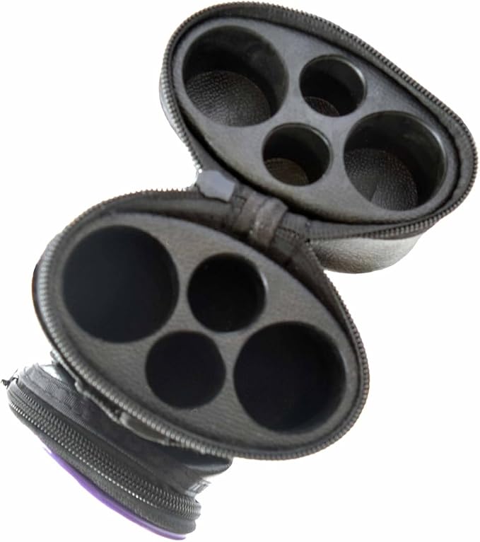 HAN'S DELTA 2x2 Hard Pool Cue Billiard Stick Carrying Case, (Several Colors Available) (Piping Purple)
