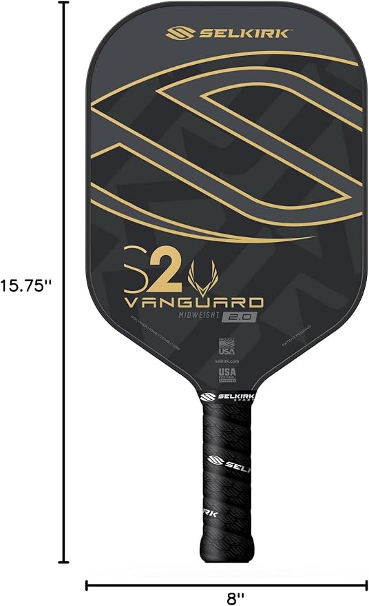 Selkirk Sport Vanguard Hybrid Pickleball Paddle | Carbon Fiber Pickleball Paddle with a Polypropylene X5 Core | Pickleball Rackets