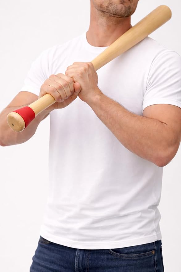 Markwort Knobcuff EZ Taper Bat Taper Durable Rubber Grip Aid - Red/White/Blue
