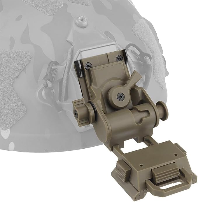 GPNVG 18 Night Vision Goggles Dummy Model with NVG Mount for PVS15/PVS18, Four-Tube Binocular Night Vision for Tactical Helmet NVG Mount, Cosplay Prop, CS Game,No Function (Tan)