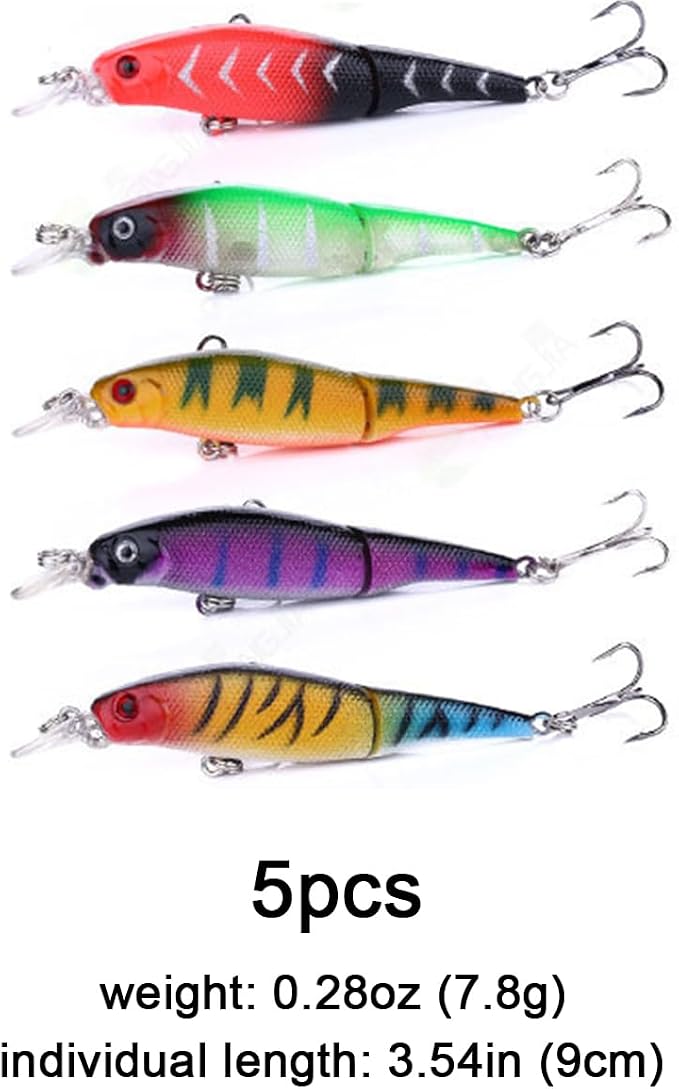 Fishing Lures Kit Minnow Popper Crank Baits Freshwater Bass Fishing Baits Set