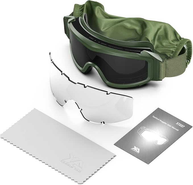 xaegistac Tactical Airsoft Goggles Anti Fog Military Glasses, Ballistic Safety Goggles for Shooting Hunting