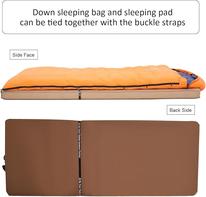 0 20 Degrees F Down Sleeping Bag for Adults,4 Season Rectangle Down Sleeping Bag for Camping Hiking