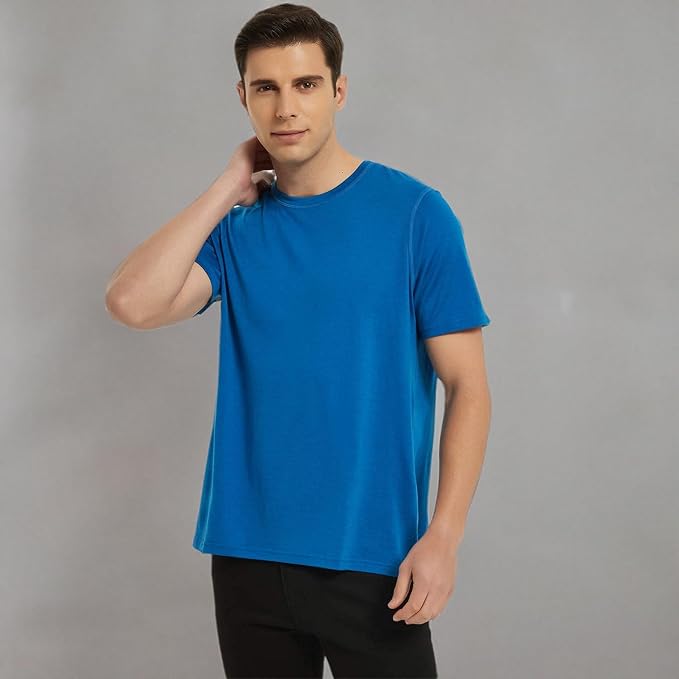 METARINO Merino Wool T-Shirts Mens Short Sleeve Lightweight Base Layer for Hiking,Travel,Hunting,Cycling