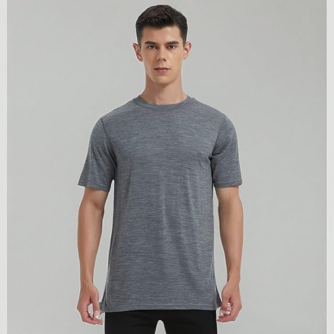 METARINO Merino Wool T-Shirts Mens Short Sleeve Lightweight Base Layer for Hiking,Travel,Hunting,Cycling
