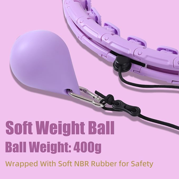 OurStarry 34 Knots Weighted Workout Hoop Plus Size, Smart Waist Exercise Ring for Adults Weight Loss