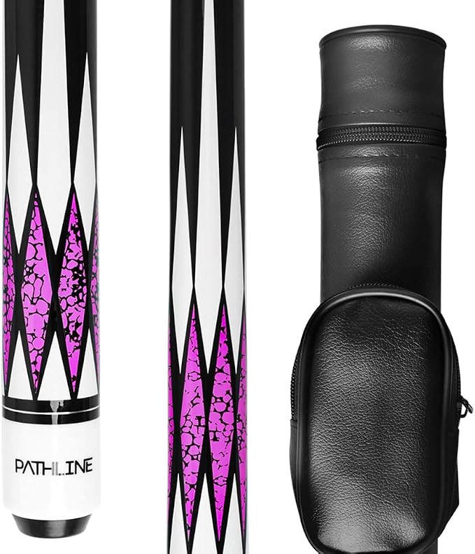 PLN Pool Cue Kit - 58 inch Canadian Maple Billiard Pool Stick and Hard Case